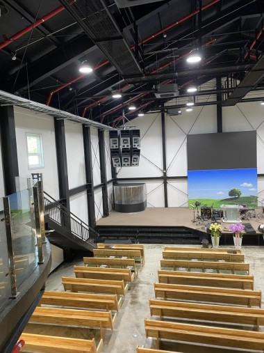 일산 아름다운우리교회 드럼부스 타입D 라이트 설치