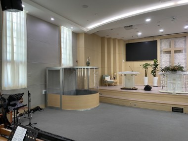 울산순복음초대교회 드럼부스 타입D 라이트 설치