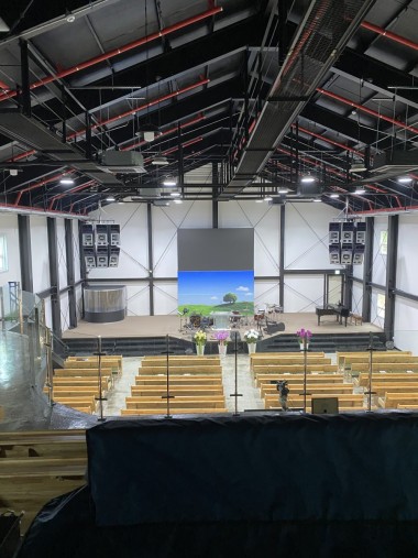 일산 아름다운우리교회 드럼부스 타입D 라이트 설치