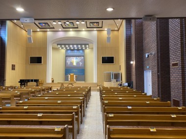 마포 하늘가족교회 드럼부스 타입D라이트 설치